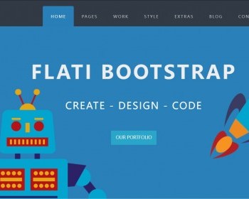 html5扁平化设计网站模板 - HTML / 前端静态