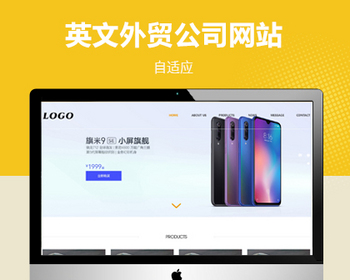 大气英文外贸自适应网站模板 - PHP
