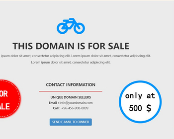 DOMAIN域名出售页模板单页面HTML落地页模板 - HTML / 前端静态