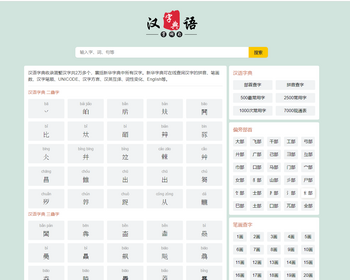 帝国cms自适应html5查字典/汉语字典大全/字典查询网站源码整站模板sinfo插件带采集 - PHP