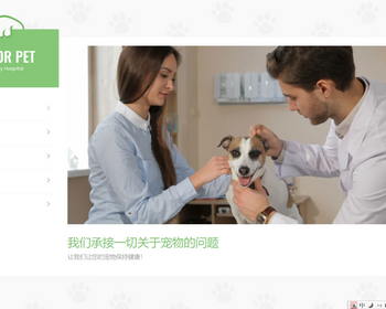K10（自适应手机版）绿色清爽的宠物门诊医院pbootcms网站模板大气简洁的宠物店兽医网 - PHP