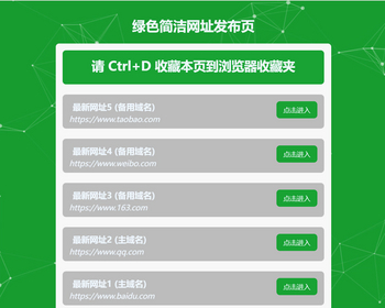 k468（自适应手机端）绿色简洁带后台的网址发布页面网站模板 - PHP