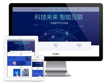 Thinkphp响应式云数据互联网软件网站模板+前后端源码