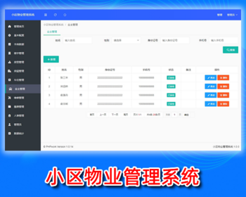 小区物业管理,社区管理,园区物业管理,php源码