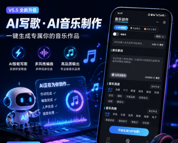 SunoAI写歌节点ai音乐微信流量主AI音乐小程序 - ThinkPHP