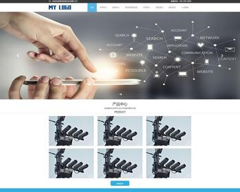 （自适应手机端）响应式电子信息科技公司pbootcms模板 科技公司网站源码下载 - PHP