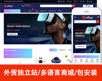 跨境电商独立站电子数码类外贸商城多语言外贸独立站整站源码包安装 - WordPress
