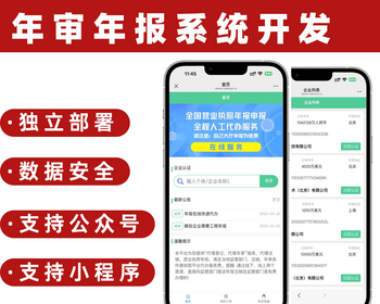 年审年报H5公众号小程序源码个体户企业年报注销代理登记年审申报代办系统 - 小程序 / uni-app