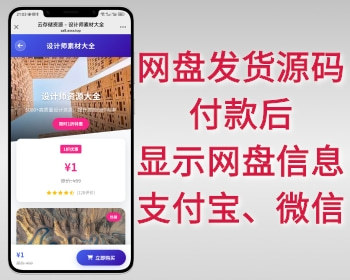 网盘发货源码可更改为付费进群在线收款异地收款远程收款h5 - PHP