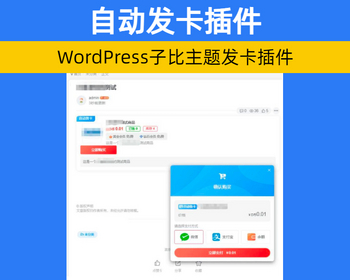 WordPress子比主题自动发卡插件 子比主题一键售卡模块【XY61】