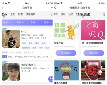 紫色相亲交友平台系统 PC+手机版 - PHP