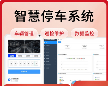 智慧停车系统/车辆管理/巡检维护/数据监控 - Java