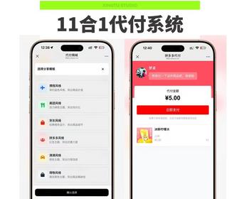 美团代付十一合一代付系统源码，支持外卖/京东/拼多多/携程/滴滴等11个代付模板 - React