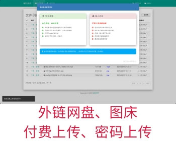 外链网盘图床系统带支付功能密码上传会员登录 - PHP