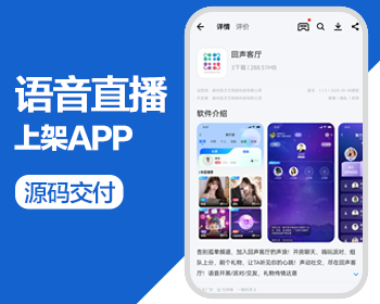 语音直播，语音交友，聊天交友，社交交友原声APP源码交付 - Java