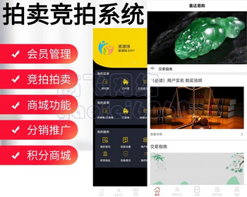 新版本运营级寄售抢玉石竞拍抢购溢价商城古玩拍卖转卖系统字画玉石溢价APP拍卖源码 - ThinkPHP