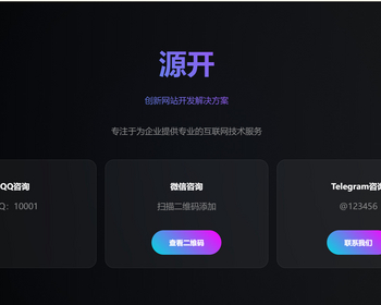 一款黑色界面业务单页介绍源码 - HTML / 前端静态