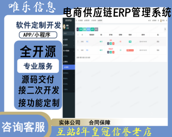 【高级版】电商供应链ERP管理系统多角色权限税费核算售后管理多货源管理多渠道管理 - ThinkPHP