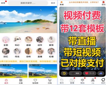 【全新二开】视频打赏系统知识付费薪火cms视频付费已对接易支付【带12套模板】 - ThinkPHP