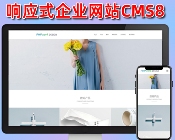 自适应公司企业网站官网,产品创意设计展示,响应式模板,php源码cms8