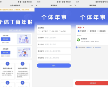 新企业年审企业工商年报大师工商登记注册企业注销登记企业异常处理程序年报代报H5程序 - ThinkPHP