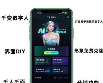数字人源码ai微信小程序H5抖音真人口播短视频创作ai数字人分身声音克隆视频开源 - ThinkPHP