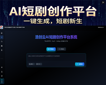 浩创云AI短剧AI动漫剧AI电影AI视频一键创作生成平台源码无限多开开源受权交付 - ThinkPHP