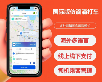 2026国际版多语言海外仿滴滴打车仿Uber同城网约车打车拼车约车源码 - App / Flutter
