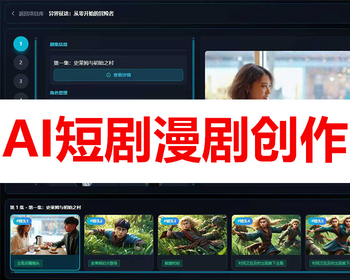 AI短剧漫剧一键创作平台一键智能成片配音剧本生成镜头构图多风格模板云渲染 - PHP