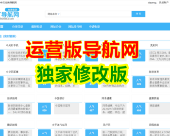 【可运营】自助导航系统 修改已知Bug 带纯静态显示 - ThinkPHP