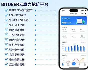 btc矿J周期理财系统 三级分销团队分佣 多档位算力租赁 多级返利 后台可控源码搭建 - 小程序 / uni-app