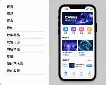 区块链NFT数字藏品交易平台 盲盒系统、元宇宙藏品碎片合成 抽奖 二级交易市场 搭建部署 - 小程序 / uni-app