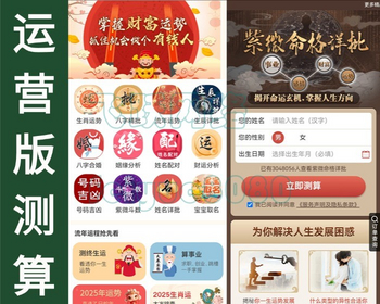新版运势测算网站源码风水起名八字算命算财运姻缘易经周易占卜完整版源码 - PHP