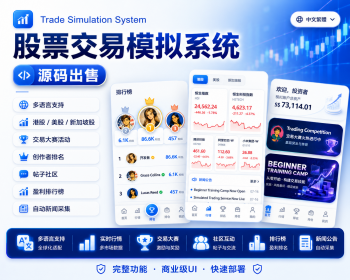 高端股票系统源码|多语言股票系统源码|美股|港股|新加坡股票|股票模拟交易系统 - ThinkPHP