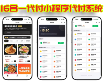 【全网首发】16合一代付小程序代付系统小程序 - PHP