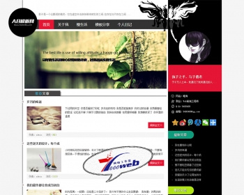 [织梦Dedecms]黑色个性的个人博客整站源码个人博客织梦整站源码 - PHP