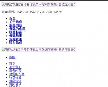 响应式粉丝色母婴催乳类 - PHP