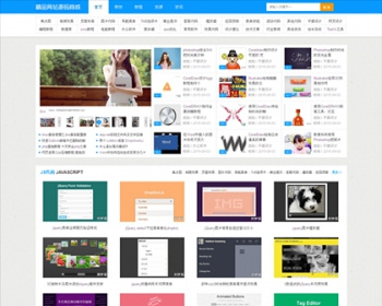 蓝色大气素材资源下载站源码新闻门户博客通用网站模板 - PHP