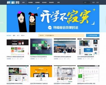 精美模板下载站 素材下载站模板 带会员中心