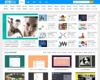 蓝色素材资源文章网站源码 素材网源码