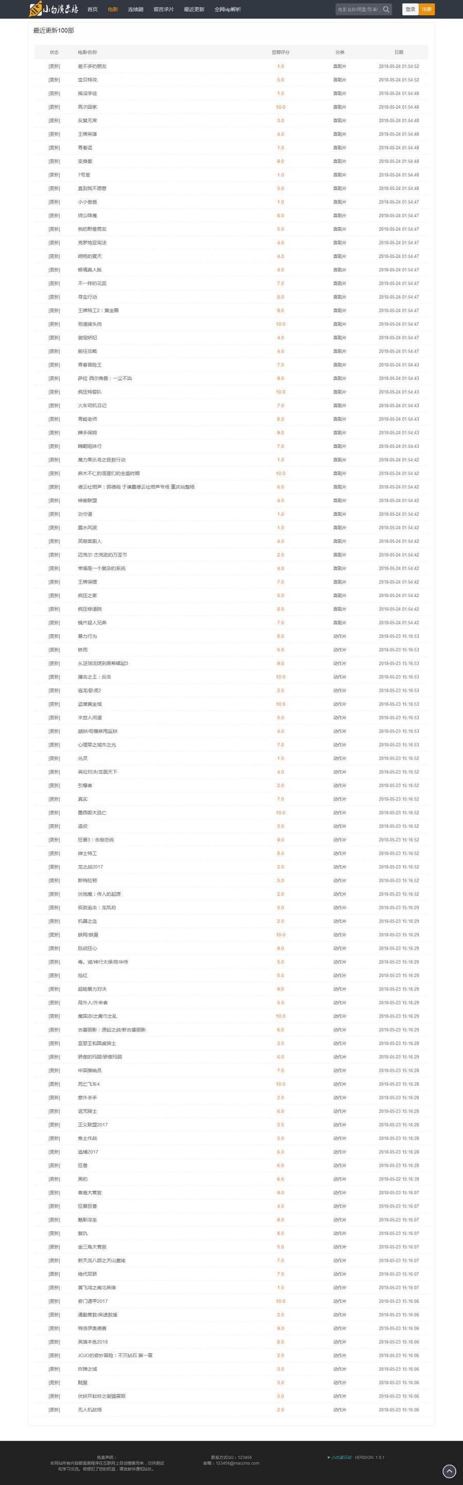 出售一套苹果CMS v10的自适应模板