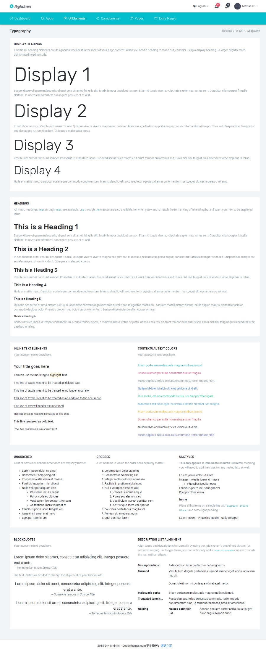 Highadmin响应式后台管理Bootstrap模板