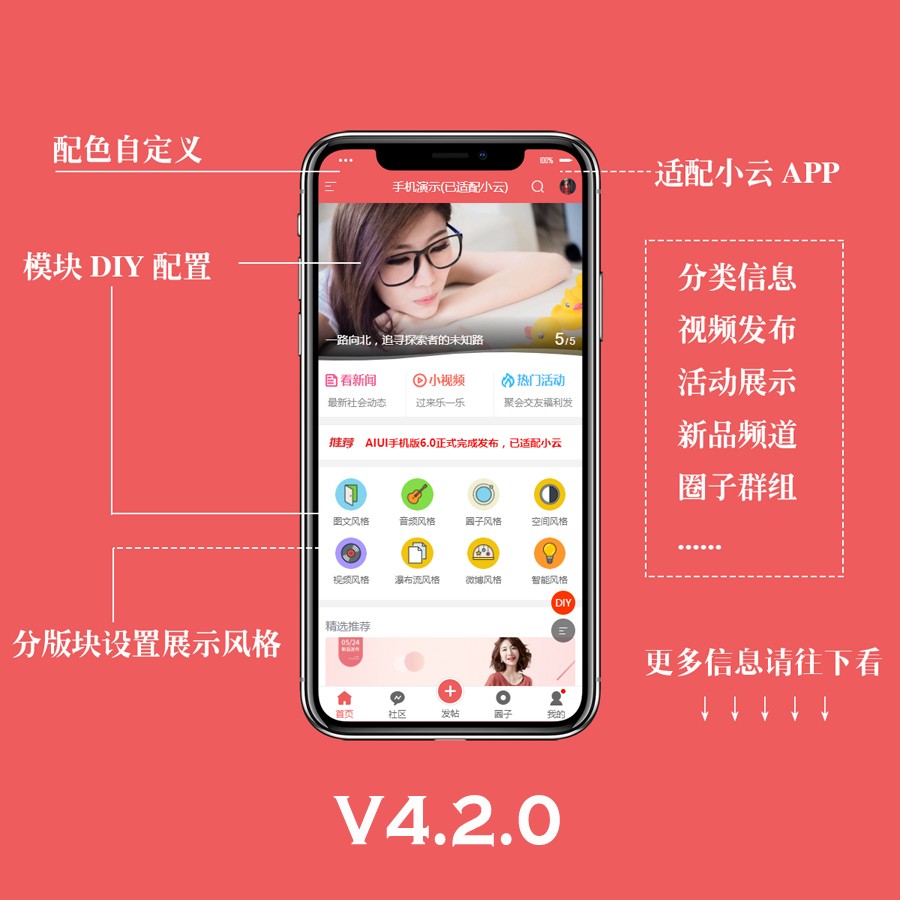 Discuz x3.4手机模板 [AIUI]手机版 4.2.0 高级版+手机管理 意见建议 会员排行（GBK UTF8）