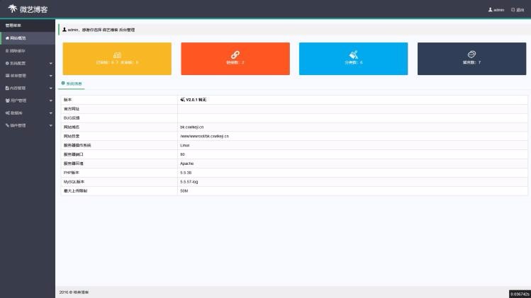唯美博客系统个人博客系统PHP程序源码ThinkPHP框架易于操作使用