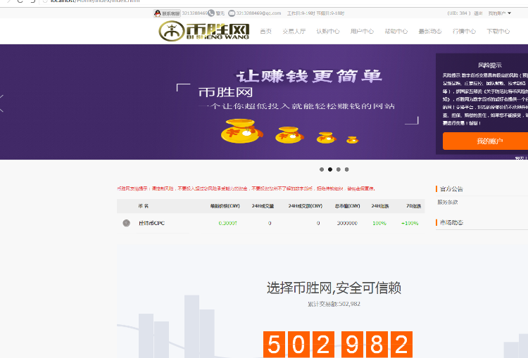 ThinkPHP币胜网众筹委托虚拟数字交易平台网站源码,带分红、众筹、支付功能