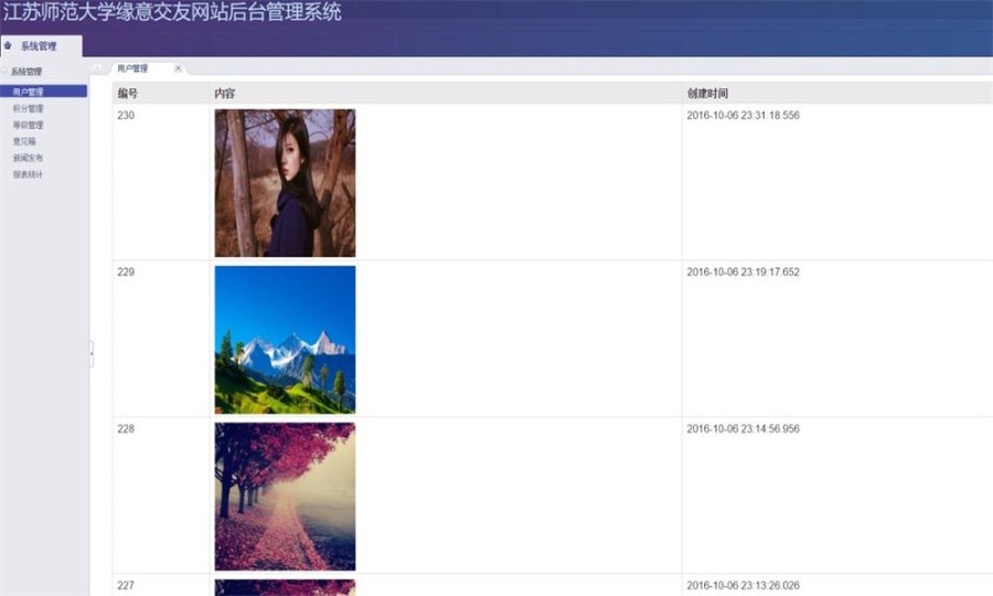 JAVA交友网站源码(前台+后台)