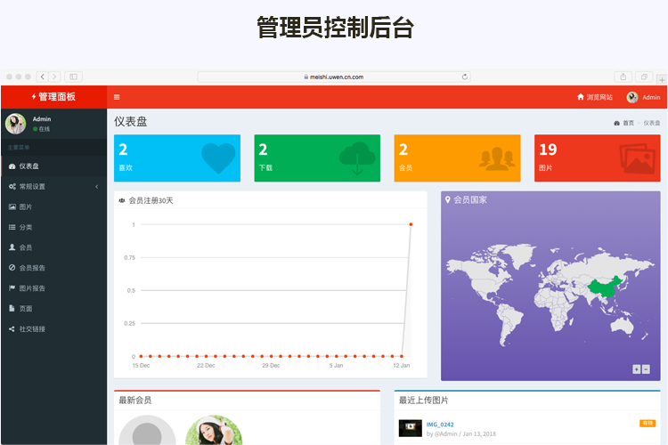 高清壁纸上传下载源码 图片网站上传下载源码 图片分享上传系统