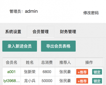 thinkphp5+layui2.3美容院会员+财务管理系统