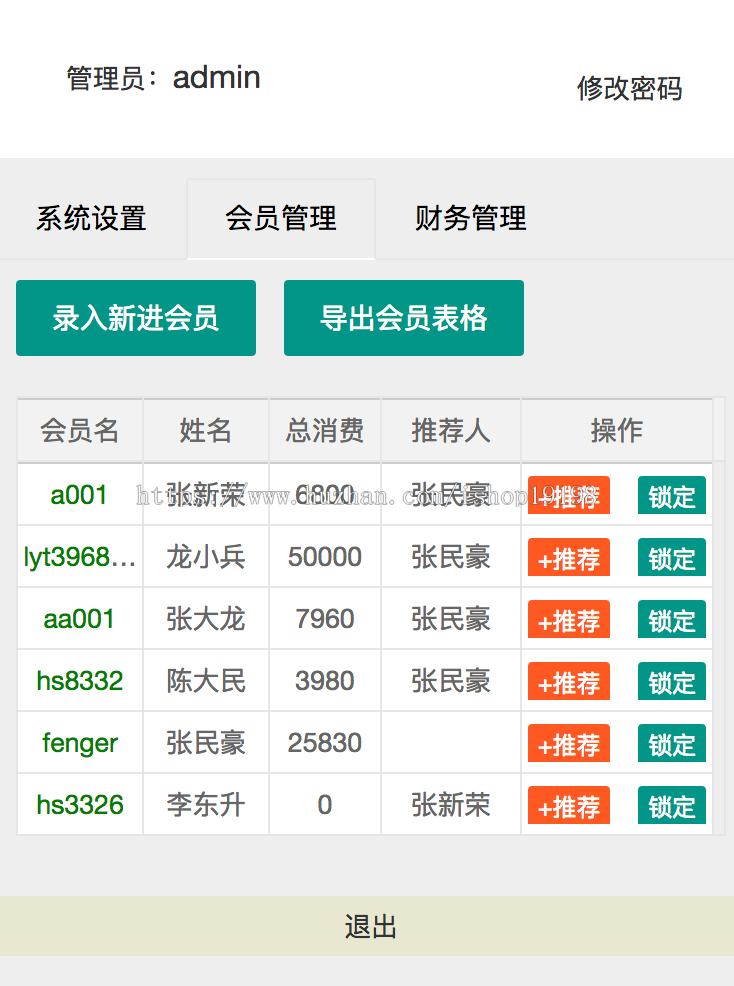 thinkphp5+layui2.3美容院会员+财务管理系统