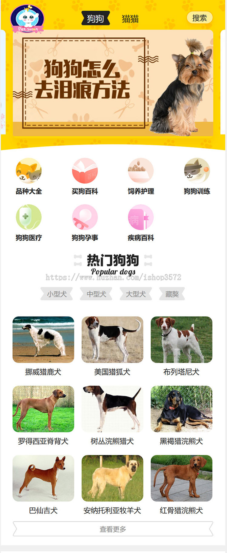 帝国cms仿《小可爱宠物网》宠物模板,宠物源码带手机同步插件